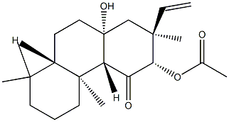 (2S)-3α-(Acetyloxy)-2β-ethenyl-2,3,4aβ,4b,5,6,7,8,8aβ,9,10,10a-dodecahydro-10aα-hydroxy-2,4bα,8,8-tetramethylphenanthren-4(1H)-one Structure
