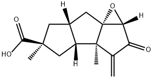 (2S,3aα,7aα)-2,3bβ-Dimethyl-4-methylene-5-oxo-6β,6aβ-epoxydecahydro-1H-cyclopenta[a]pentalene-2α-carboxylic acid Structure