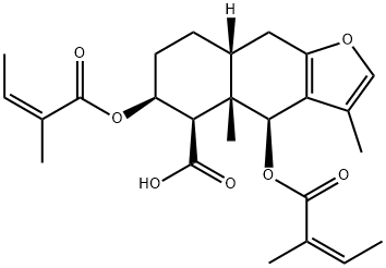 (4S)-3,4aβ-Dimethyl-4β,6β-bis[[(Z)-2-methyl-2-butenoyl]oxy]-4,4a,5,6,7,8,8aβ,9-octahydronaphtho[2,3-b]furan-5β-carboxylic acid Structure