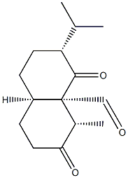 (4S)-1,3,4,5,6,7,8,8aβ-Octahydro-4β-methyl-6β-(1-methylethyl)-3,5-dioxo-4aβ(2H)-naphthalenecarbaldehyde Structure