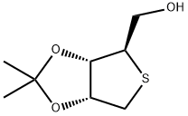 ((3AS,4R,6AR)-2,2-ジメチルテトラヒドロチエノ[3,4-D][1,3]ジオキソール-4-イル)メタノール 化学構造式
