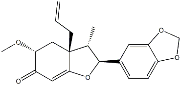 (2S)-2α-(1,3-Benzodioxol-5-yl)-3,3a,4,5-tetrahydro-5β-methoxy-3β-methyl-3aα-(2-propenyl)benzofuran-6(2H)-one|