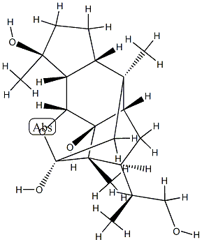 (2S,4aα,5aα,8aα,8bα)-3,4,4a,5,5a,6,7,8,8a,8b-Decahydro-3α-[(S)-2-hydroxy-1-methylethyl]-2aα,5,8-trimethyl-2,5β-methano-2H-s-indaceno[8,1-bc]furan-2,8α,8cα-triol Structure