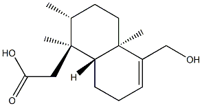 (1S,8aR)-5-Hydroxymethyl-1,2α,4aα-trimethyl-1,2,3,4,4a,7,8,8a-octahydro-1-naphthaleneacetic acid Structure