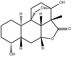 (3S)-3a,5aβ,6,6aβ,7,8,9,10,10aα,10cβ-Decahydro-3α,7α-dihydroxy-3aβ-methyl-4H-3,10bβ-ethano-1H,3H-benzo[h]furo[4,3,2-de]-2-benzopyran-4-one Structure