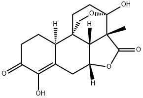 (3S)-3a,5aβ,6,10,10aα,10cβ-Hexahydro-3α,7-dihydroxy-3aβ-methyl-4H-3,10bβ-ethano-1H,3H-benzo[h]furo[4,3,2-de]-2-benzopyran-4,8(9H)-dione Structure