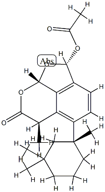 (2S)-2-(Acetyloxy)-6,8aβ-dihydro-6β-methyl-5-[(1R)-1,3,3-trimethylcyclohexyl]furo[4,3,2-ij][2]benzopyran-7(2H)-one Structure