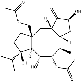 [2S,3aα,6aα,10aα,(-)]-9aβ-(Acetoxymethyl)tetradecahydro-7-isopropyl-4β-methyl-1-methylenedicyclopenta[a,d]cyclooctene-2β,5α,6α,7β-tetrol 5-acetate|