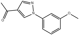 1-[1-(3-METHOXYPHENYL)-1H-PYRAZOL-4-YL]ETHANONE Structure