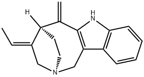 [5S,4E,(-)]-4-Ethylidene-1,3,4,5,6,7-hexahydro-6-methylene-2α,5-ethano-2H-azocino[4,3-b]indole Structure