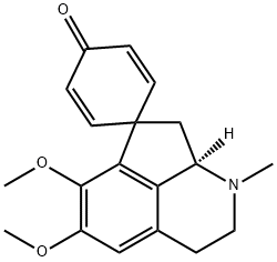 [8'aR,(+)]-2',3',8',8'a-Tetrahydro-5',6'-dimethoxy-1'-methylspiro[2,5-cyclohexadiene-1,7'(1'H)-cyclopenta[ij]isoquinoline]-4-one Structure