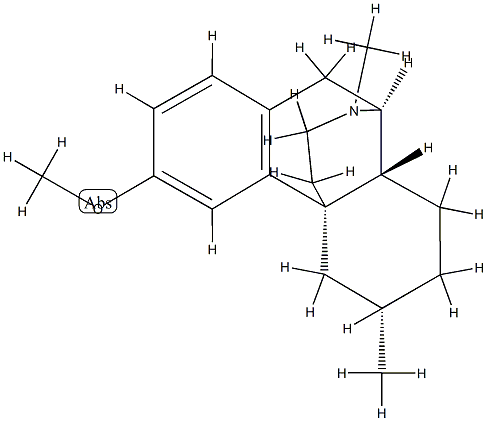 (-)-3-Methoxy-6α,17-dimethylmorphinan Structure