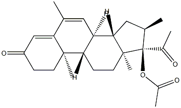 17α-(Acetyloxy)-6,16α-dimethylpregna-4,6-diene-3,20-dione Structure