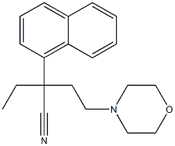 α-Ethyl-α-(2-morpholinoethyl)-1-naphthaleneacetonitrile Structure