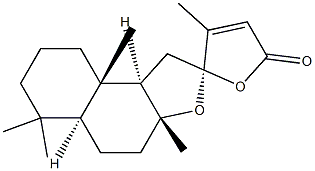 (2S)-3,3'aβ,6',6',9'aβ-Pentamethyl-3'a,4',5',5'aα,6',7',8',9',9'a,9'bα-decahydrospiro[furan-2(5H),2'(1'H)-naphtho[2,1-b]furan]-5-one Structure