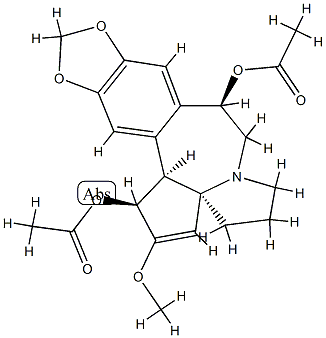 (1S,3aR)-1,5,6,8,9,14bβ-Hexahydro-2-methoxy-4H-cyclopenta[a][1,3]dioxolo[4,5-h]pyrrolo[2,1-b][3]benzazepine-1α,9α-diol diacetate Structure
