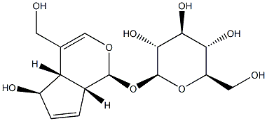 [(1S,4aα,7aα)-1,4a,5,7a-Tetrahydro-5α-hydroxy-4-(hydroxymethyl)cyclopenta[c]pyran-1-yl]β-D-glucopyranoside Structure