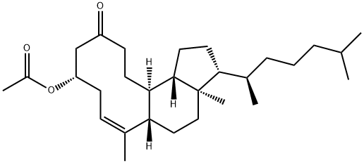 (Z)-3β-Acetoxy-5,10-secocholest-1(10)-en-5-one Structure