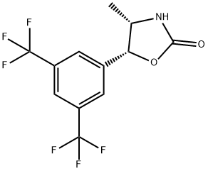 (4S,5R)-5-(3,5-双(三氟甲基)苯基)-4-甲基-1,3-噁唑烷-2-酮, 875444-08-9, 结构式