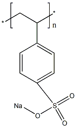 ポリ(P-スチレンスルホン酸ナトリウム) 化学構造式
