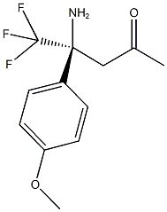 (4S)-4-amino-5,5,5-trifluoro-4-(4-methoxyphenyl)pentan-2-one