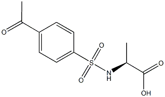 (2S)-2-{[(4-acetylphenyl)sulfonyl]amino}propanoic acid Structure