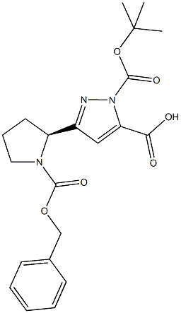 3-{(2S)-1-[(benzyloxy)carbonyl]pyrrolidin-2-yl}-1-(tert-butoxycarbonyl)-1H-pyrazole-5-carboxylic acid