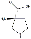 (3S)-3-AMINOPYRROLIDINE-3-CARBOXYLIC ACID Structure