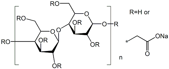 Sodium carboxymethyl cellulose Struktur