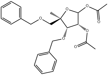 1',2'-Di-O-acetyl-3',5'-di-O-benzoyl-D-ribofuranose Structure