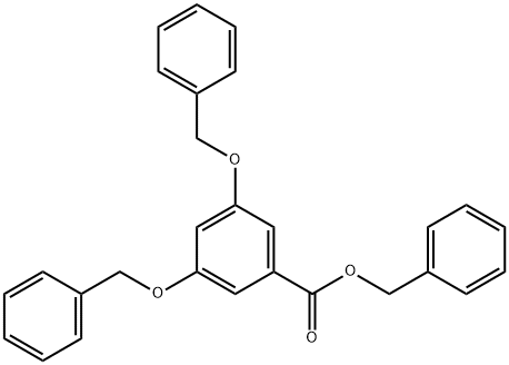 3,5-ビス(ベンジルオキシ)安息香酸ベンジル 化学構造式