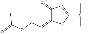 5-[(Z)-2-Acetyloxyethylidene]-3-trimethylsilyl-2-cyclopenten-1-one Struktur