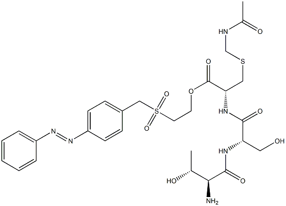 S-[(Acetylamino)methyl]-N-(N-L-threonyl-L-seryl)-L-cysteine 2-[[[4-(phenylazo)phenyl]methyl]sulfonyl]ethyl ester|