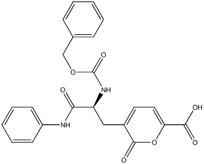(-)-3-[(S)-2-(Benzyloxycarbonylamino)-2-(phenylcarbamoyl)ethyl]-2-oxo-2H-pyran-6-carboxylic acid