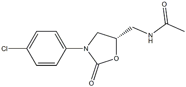(5S)-5-Acetylaminomethyl-3-[4-chlorophenyl]oxazolidin-2-one Structure