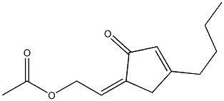 5-[(Z)-2-Acetyloxyethylidene]-3-butyl-2-cyclopenten-1-one Structure
