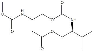 (-)-[(S)-1-Acetyloxymethyl-2-methylpropyl]carbamic acid (2-methoxycarbonylaminoethyl) ester Structure
