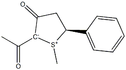 (5S)-2-Acetyl-5-(phenyl)-1-methyl-3-oxo-2,3,4,5-tetrahydrothiophen-1-ium-2-ide