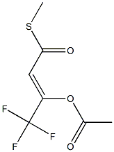 (Z)-3-アセトキシ-4,4,4-トリフルオロ-2-ブテンチオ酸S-メチル 化学構造式