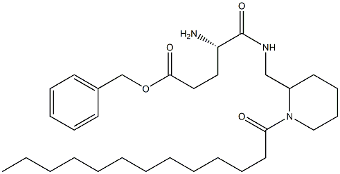 (4S)-4-Amino-5-[[(1-tridecanoyl-2-piperidinyl)methyl]amino]-5-oxopentanoic acid benzyl ester|