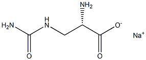 [S,(-)]-2-Amino-3-ureidopropionic acid sodium salt Structure