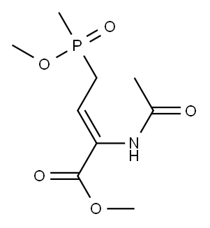 (Z)-2-(Acetylamino)-4-[methoxy(methyl)phosphinyl]-2-butenoic acid methyl ester Structure