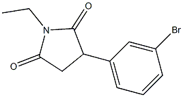 2-(m-Bromophenyl)-N-ethylsuccinimide Structure