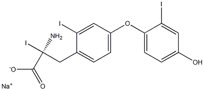 (S)-2-Amino-3-[4-(4-hydroxy-2-iodophenoxy)-2-iodophenyl]-2-iodopropanoic acid sodium salt Structure
