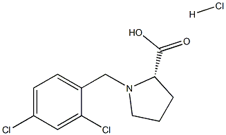 (S)-alpha-(2,4-dichloro-benzyl)-proline hydrochloride Structure