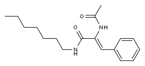 (Z)-2-(acetylamino)-N-heptyl-3-phenyl-2-propenamide Structure