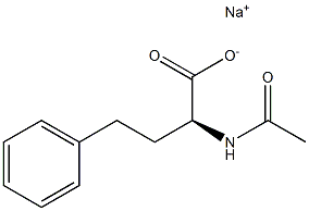[S,(+)]-2-(Acetylamino)-4-phenylbutyric acid sodium salt Structure