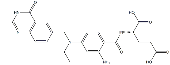 (2S)-2-[2-Amino-4-[N-[(3,4-dihydro-2-methyl-4-oxoquinazolin)-6-ylmethyl]-N-ethylamino]benzoylamino]glutaric acid