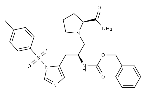 1-[(S)-2-(Benzyloxycarbonylamino)-3-[3-(p-toluenesulfonyl)-3H-imidazol-4-yl]propyl]-L-prolinamide