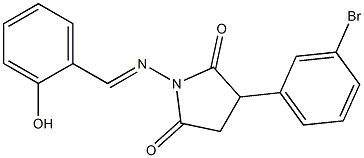 2-(m-Bromophenyl)-N-(o-hydroxybenzylideneamino)succinimide